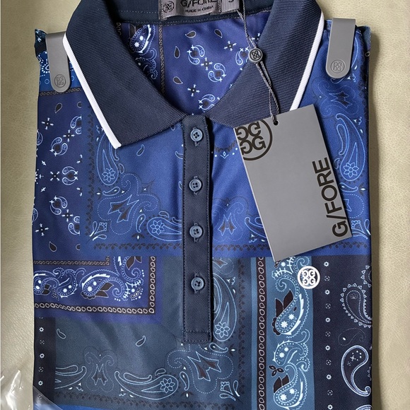 G/FORE | Tops | Nwt Gfore Womens Bandana Tech Pique Golf Shirt S 2 ...